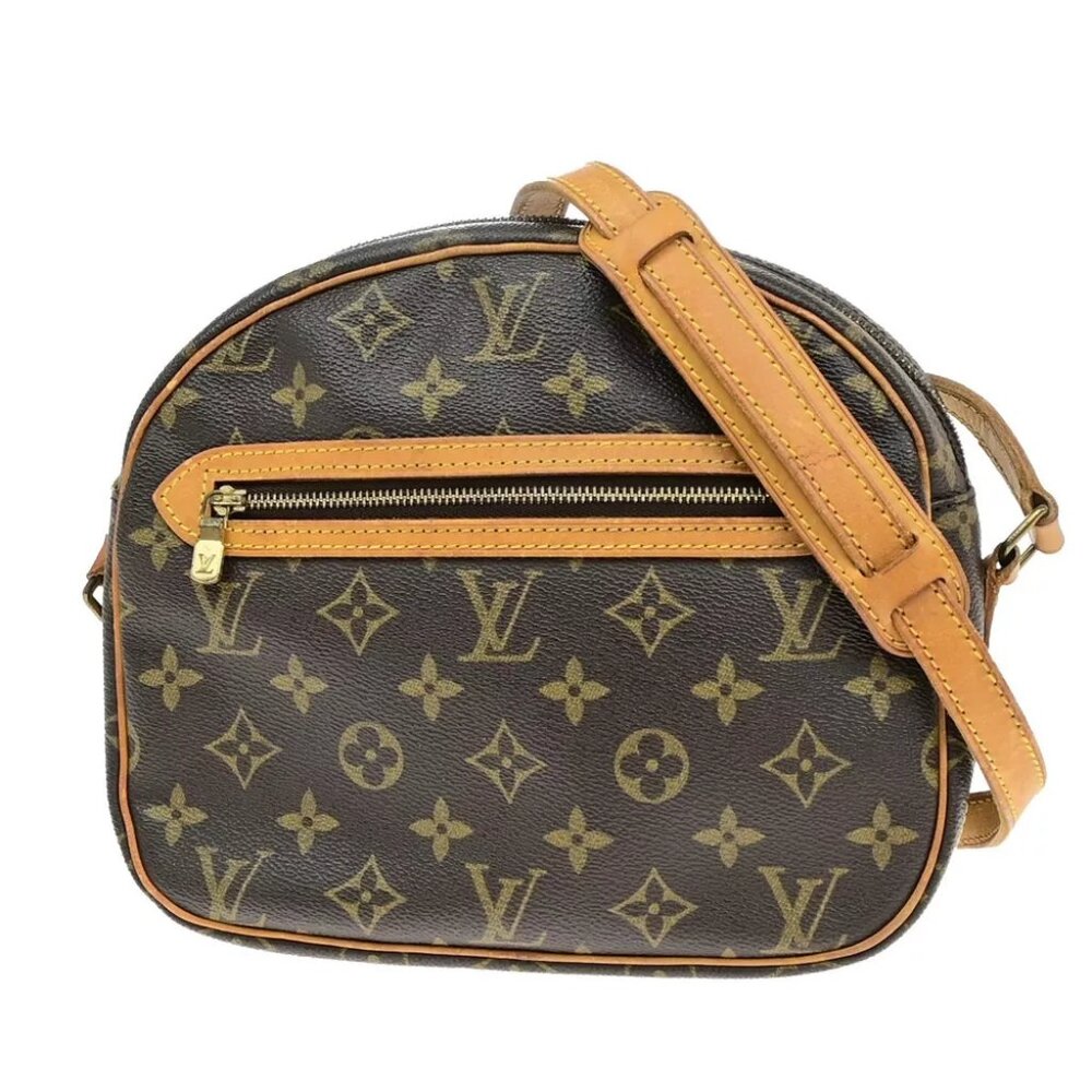 LOUIS VUITTON Senlis Shoulder Bag Monogram Leather Brown France M51222 87ED702